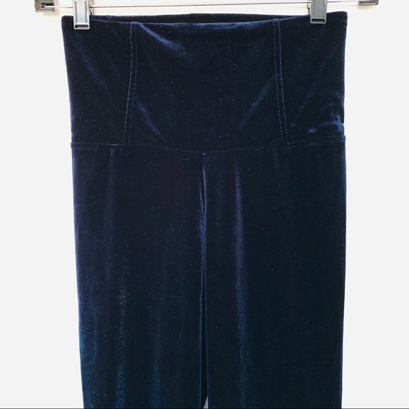 Femme by Design High Waist Navy Velvet Leggings - Picture 6 of 11